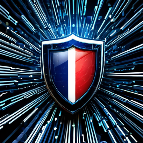 Cybersecurity Fortress**

"A modern, abstract representation of a digital fortress, featuring interconnected nodes and flowing data streams, with subtle French flag colors integrated into the network. A symbolic shield protects the network from incoming cyber threats visualized as abstract, dark code patterns. The overall scene is bright and conveys a sense of security and technological advancement. fully clothed, appropriate content, safe for work, professional, perfect anatomy, natural proportions, high quality"

**