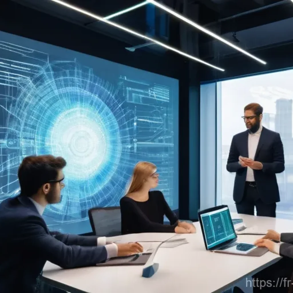 정보보안학 GDPR 컴플라이언스 - **Prompt:** A futuristic, sleek European office environment, possibly with French architectural hint...