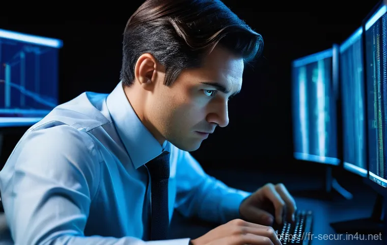 정보보안학 보안 사고 분석 - A diverse team of cybersecurity experts, dressed in professional business casual attire, intensely w... 정보보안학 보안 사고 분석 - A diverse team of cybersecurity experts, dressed in professional business casual attire, intensely w...